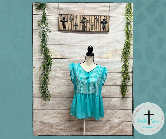 Teal Boho Shirt