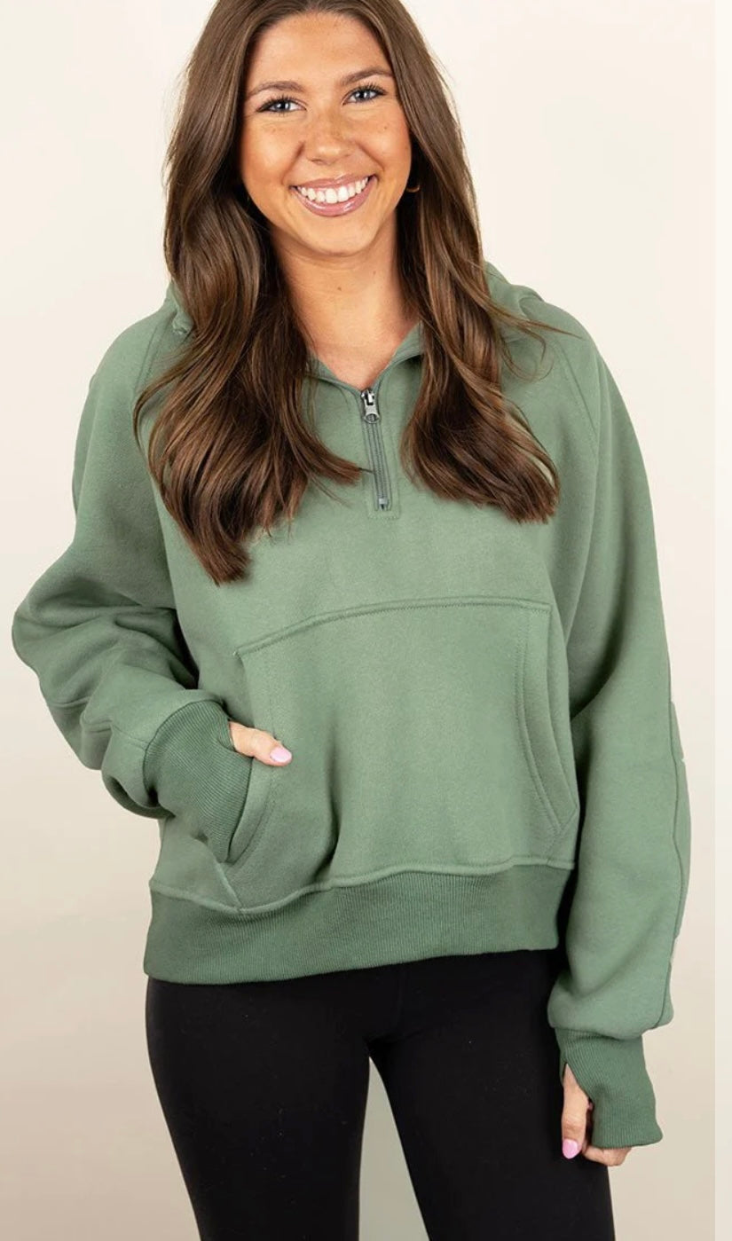 Cozy Sage Thumbhole hoodie